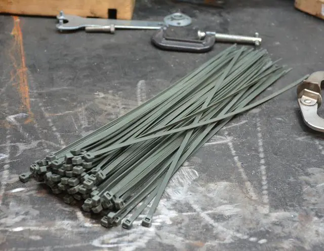 Alt view image 6 of 6 - Pro Tie Standard Duty, Self-Locking Nylon Cable Wire Ties for Indoor and Outdoor Use | 14.6-Inch, 50 lbs. Tensile Strength, Olive Green Nylon, 100-Pack (PN: CFO14SD100)