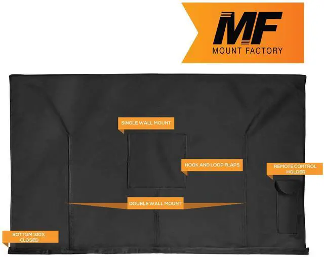 Alt view image 2 of 7 - Outdoor TV Cover - 50" Model For 48" - 52" Flat Screens - Slim Fit - Weatherproof Weather Dust Resistant Television Protector - Black