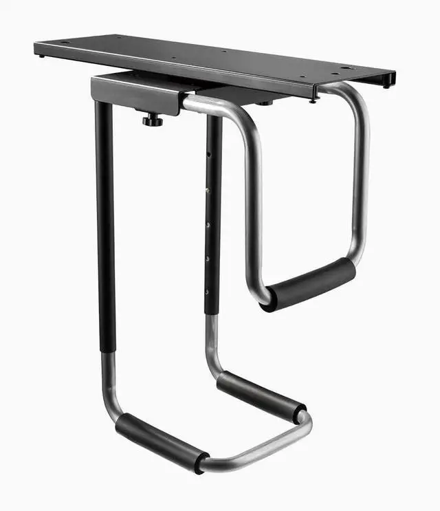 Main image of Heavy Duty PC Mount Under-Desk Adjustable CPU Holder with Sliding Track and 360° Swivel, Fits Towers up to 22lbs, Steel Construction for Secure Computer Mounting