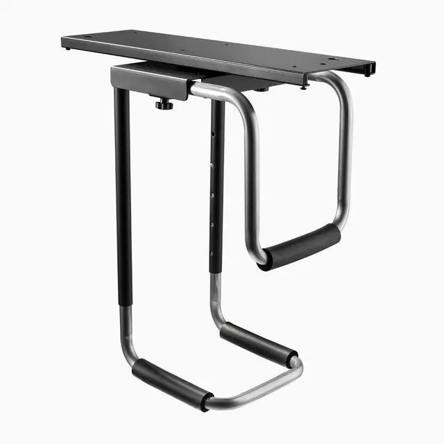 Alt view image 2 of 7 - Heavy Duty PC Mount Under-Desk Adjustable CPU Holder with Sliding Track and 360° Swivel, Fits Towers up to 22lbs, Steel Construction for Secure Computer Mounting