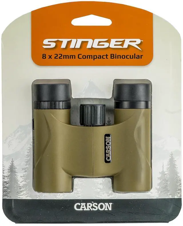Alt view image 7 of 7 - Stinger 8x22mm Compact and Lightweight Binoculars for Travel, Bird Watching, Nature Viewing, Safari's, Concerts and Sporting Events (HW-822),Olive Green