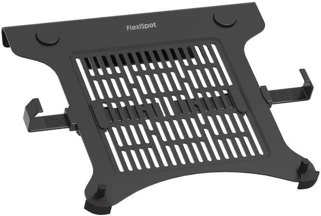Main image of Laptop Tray for Monitor Arm, VESA Mount 75x75&100x100mm, Fits Laptops up to 17.3in, Notebook Tray with Lockable Clips for Home Office- Black