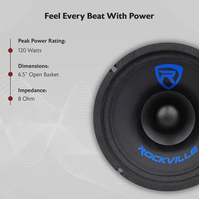Alt view image 5 of 6 - RM68SP Mid-Range Car Speaker, 6.5, 120W, 8 Ohm, Dual Cone, Kevlar, Foam Suspension, Bullet Phase Plug, CEA Compliant, Perfect for Car Audio