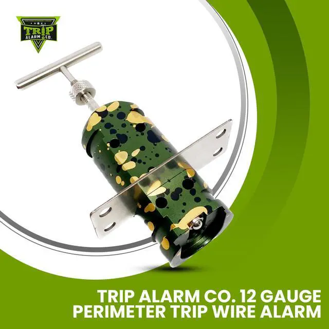 Alt view image 3 of 6 - 12 Gauge Perimeter Trip Wire Alarm US Patented Quad 3.0 360° Coverage Camping Alarm System in Camouflage Early Warning Security Device System for Camping and Property Safety