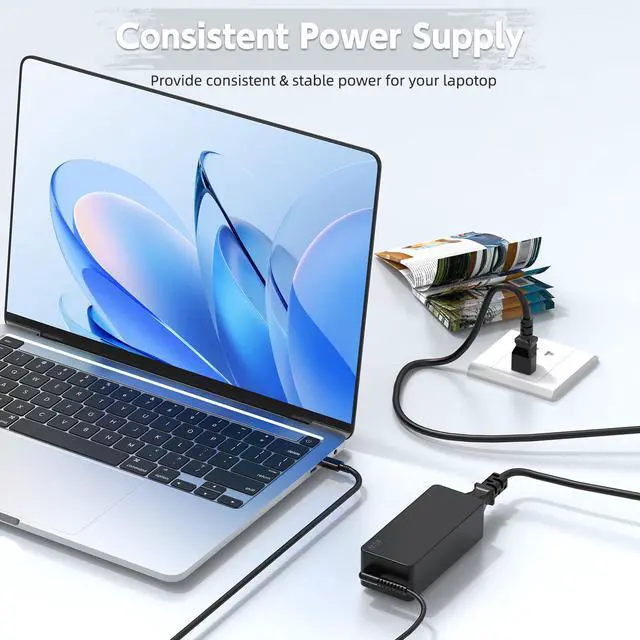Alt view image 5 of 7 - 45W USB C Chromebook Charger Compatible with HP Chromebook, Lenovo Chromebook ThinkPad/Yoga, Asus, Acer, Dell Latitude, Samsung Laptop; Universal Type C Chromebook Power Supply Cord Replacement