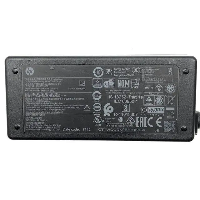 Alt view image 5 of 7 - Genuine TPN-CA01 USB-C Charger 15V 3A 12V 3A 5V 2A AC Adapter 918337-002 TPN-LA19 TPN-LA07 Power Supply Cord