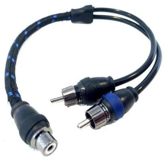 Main image of Triple Shielded RCA Cable Y Splitter - 1 Female 2 Male