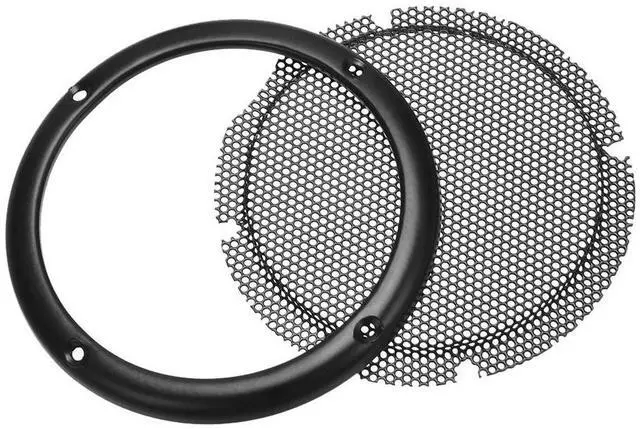 Alt view image 4 of 4 - Speaker Grill Cover 3.5 Inch 96.7mm Mesh Decorative Circle Subwoofer Guard Protector Black 2pcs