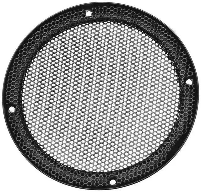 Alt view image 3 of 4 - Speaker Grill Cover 3.5 Inch 96.7mm Mesh Decorative Circle Subwoofer Guard Protector Black 2pcs