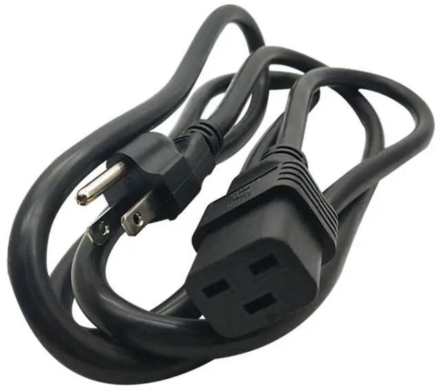 Alt view image 4 of 4 - Heavy Duty C19 to NEMA 5-15P AC Power Cord, (Compatible with Cisco P/N CAB-US515P-C19-US=), 15A/125V, 14 AWG, 5-15P to C19, (NEMA 5-15P to IEC-60320-C19) 15 ft