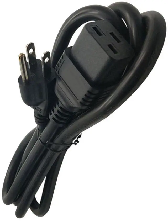 Alt view image 3 of 4 - Heavy Duty C19 to NEMA 5-15P AC Power Cord, (Compatible with Cisco P/N CAB-US515P-C19-US=), 15A/125V, 14 AWG, 5-15P to C19, (NEMA 5-15P to IEC-60320-C19) 15 ft