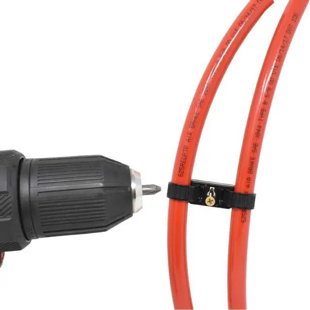 Alt view image 2 of 3 - 10 Pack of 19" Heavy Duty Double Loop Zip Ties With Screw Mount Center Hole