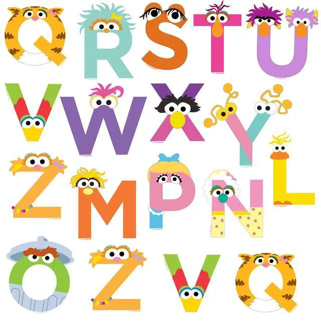 Alt view image 3 of 6 - Sesame Street Alphabet 100 Vinyl Stickers Waterproof Die-Cut Decals Laptop