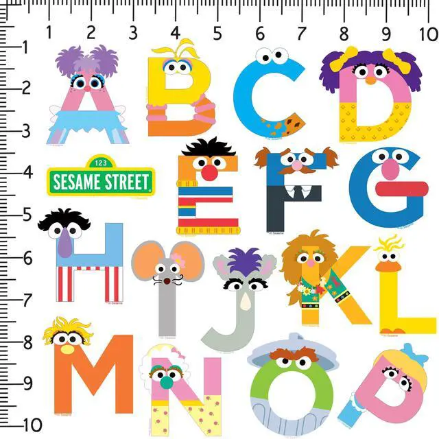 Alt view image 2 of 6 - Sesame Street Alphabet 100 Vinyl Stickers Waterproof Die-Cut Decals Laptop