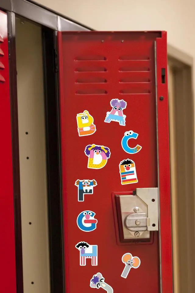 Alt view image 6 of 6 - Sesame Street Alphabet 100 Vinyl Stickers Waterproof Die-Cut Decals Laptop