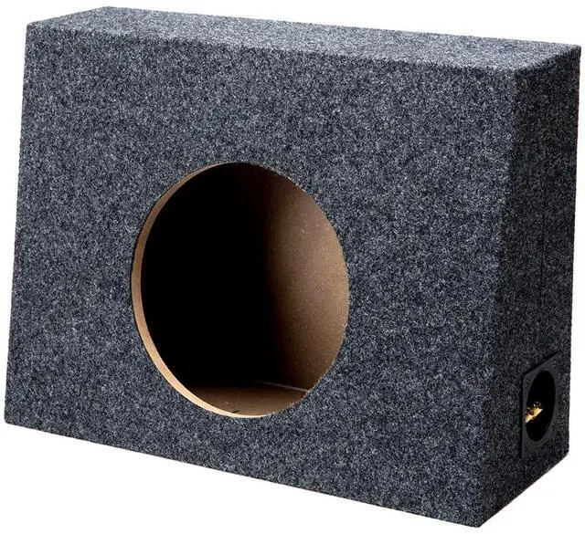 Main image of Single Cab Truck Subwoofer Box 10" Regular Cab Sub Enclosure 3/4" MDF - ASC | Behind seat 10 inch bass upgrade for standard pickups, space saving wedge design, unloaded cabinet for your driver and amp