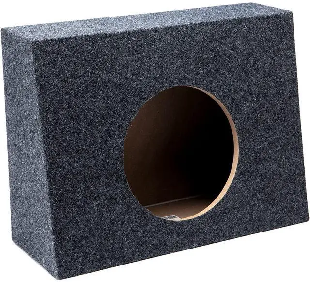 Alt view image 2 of 3 - Single Cab Truck Subwoofer Box 10" Regular Cab Sub Enclosure 3/4" MDF - ASC | Behind seat 10 inch bass upgrade for standard pickups, space saving wedge design, unloaded cabinet for your driver and amp