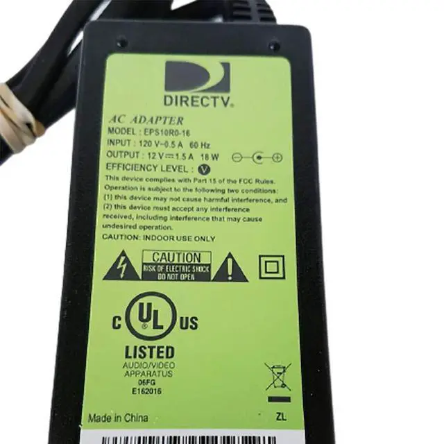 Alt view image 2 of 5 - Genuine Directv AC Adapter Power Supply Charger 12V 1.5A 18W Model: EPS10R0-16