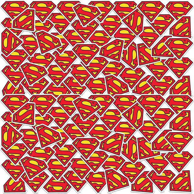 Main image of Superman Shield Logo 150 Vinyl Stickers Waterproof Die-Cut Decals Laptop