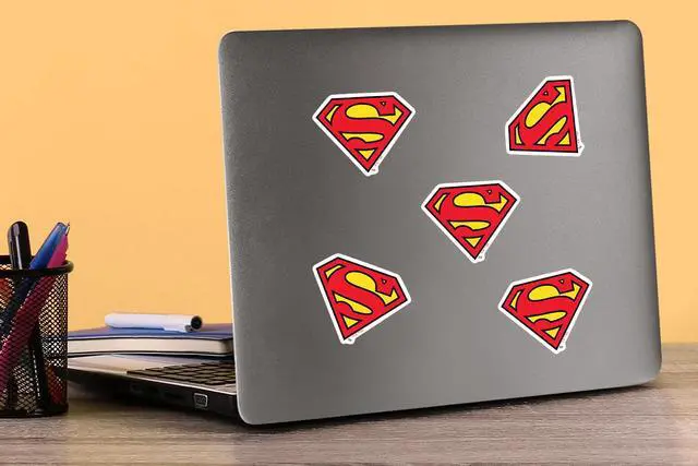 Alt view image 3 of 6 - Superman Shield Logo 150 Vinyl Stickers Waterproof Die-Cut Decals Laptop
