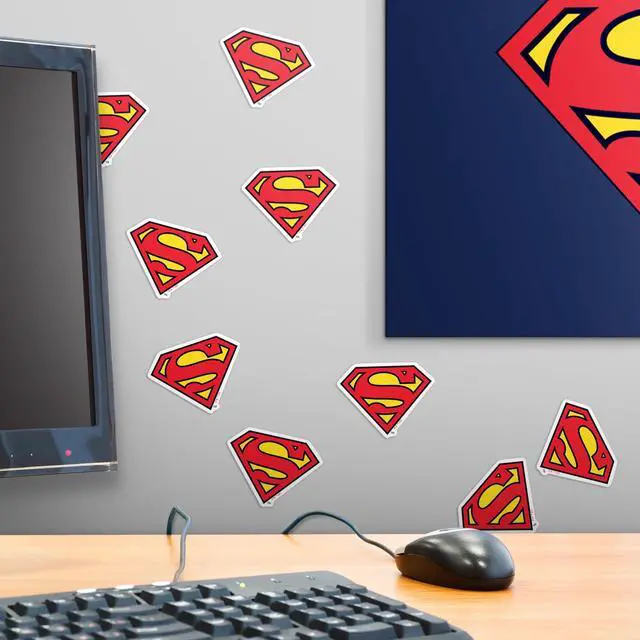 Alt view image 6 of 6 - Superman Shield Logo 150 Vinyl Stickers Waterproof Die-Cut Decals Laptop