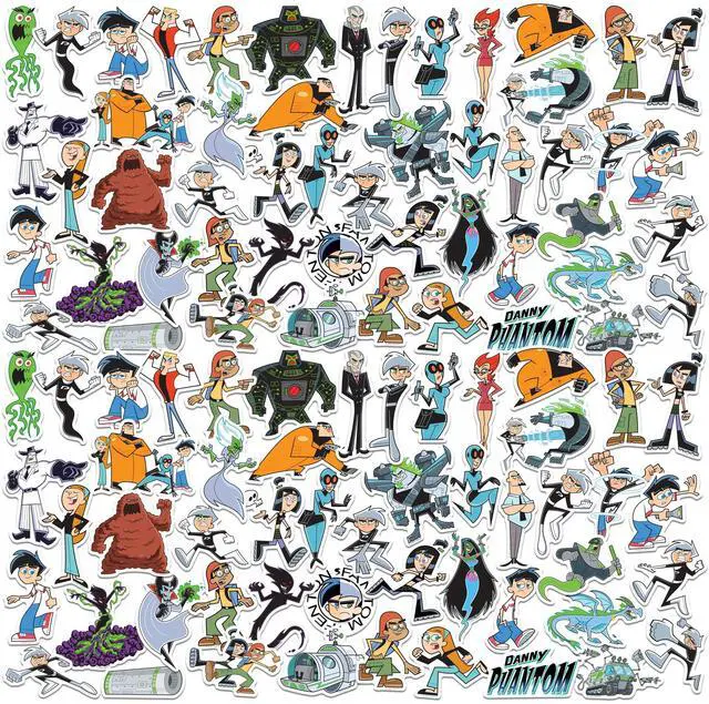 Main image of Danny Phantom 200 Vinyl Stickers Waterproof Die-Cut Decals Laptop Scrapbook