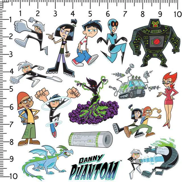 Alt view image 2 of 6 - Danny Phantom 200 Vinyl Stickers Waterproof Die-Cut Decals Laptop Scrapbook