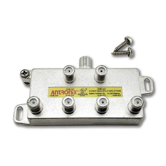 Alt view image 2 of 7 - 6 Way MMC1006H-B 5-1675 MHz MoCA 2.0 Splitter for Frontier Formerly Verizon Fios