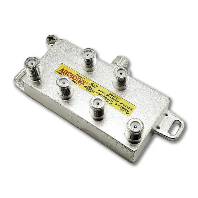 Alt view image 3 of 7 - 6 Way MMC1006H-B 5-1675 MHz MoCA 2.0 Splitter for Frontier Formerly Verizon Fios