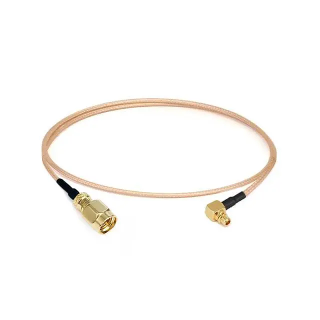 Alt view image 2 of 2 - RF Coaxial Cable Assembly, SMA Male to MMCX Male Right Angle, RG178 Flexible, DC-3GHz (1500 mm)