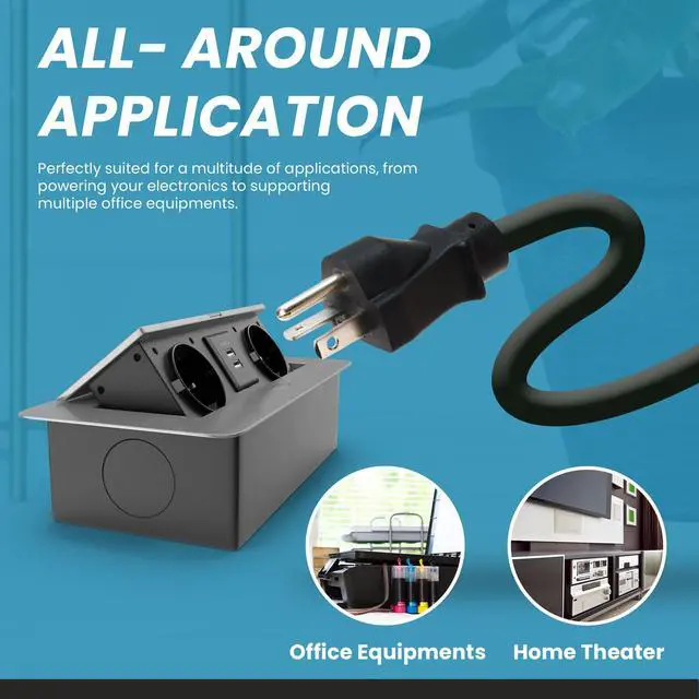 Alt view image 5 of 7 - IronBox Electric 5-20P to C19 Power Cords - 20A,125V,12/3 SJT - UL Listed Extension Cable Adapter - Power Supply Cables - Heavy Duty Plug and Cord for Computer, PDU, Data Centers & More (12ft, Molded)