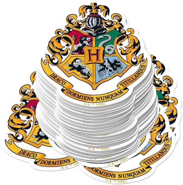 Main image of Harry Potter Hogwarts Crest Theme 100 Vinyl Stickers Waterproof Die-Cut Car