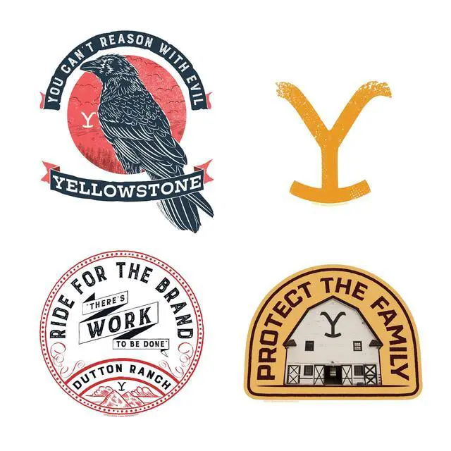 Alt view image 3 of 6 - Yellowstone 150ct Vinyl L Deluxe Stickers, Skateboard, Indoor/Outdoor