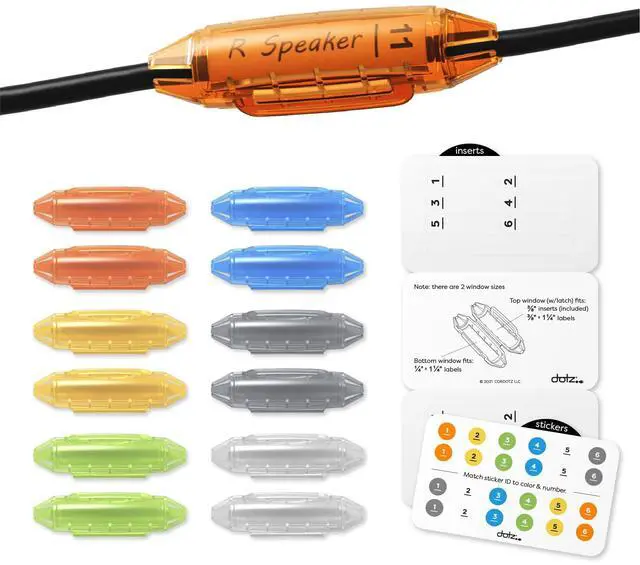 Main image of Cord ID Pro Cord & Cable Identification System- Cord Labels for Organize Cords, Chargers & Wires at Home or Office- Cords Identifiers Keep Your Setup Neat, Tangle-Free & Easy to Manage-DCI171M-C