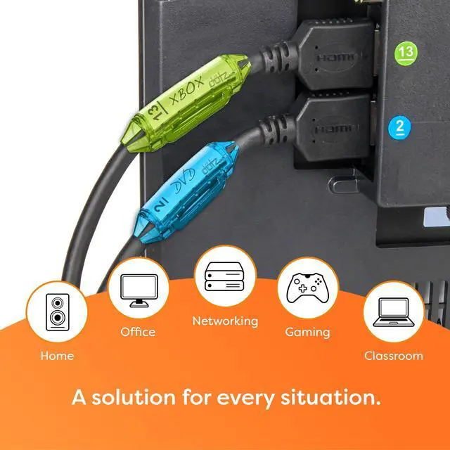 Alt view image 3 of 7 - Cord ID Pro Cord & Cable Identification System- Cord Labels for Organize Cords, Chargers & Wires at Home or Office- Cords Identifiers Keep Your Setup Neat, Tangle-Free & Easy to Manage-DCI171M-C