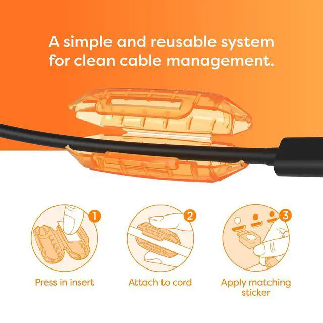 Alt view image 5 of 7 - Cord ID Pro Cord & Cable Identification System- Cord Labels for Organize Cords, Chargers & Wires at Home or Office- Cords Identifiers Keep Your Setup Neat, Tangle-Free & Easy to Manage-DCI171M-C