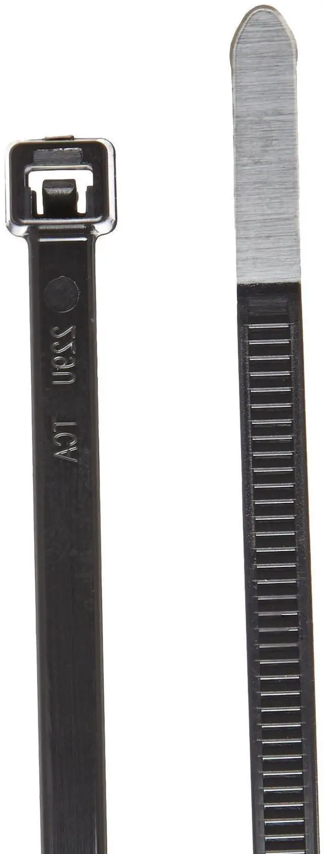 Main image of T50R0M4 Standard Cable Tie, 8" Long, 50lb Tensile Strength, PA66, Black (Pack of 1000)