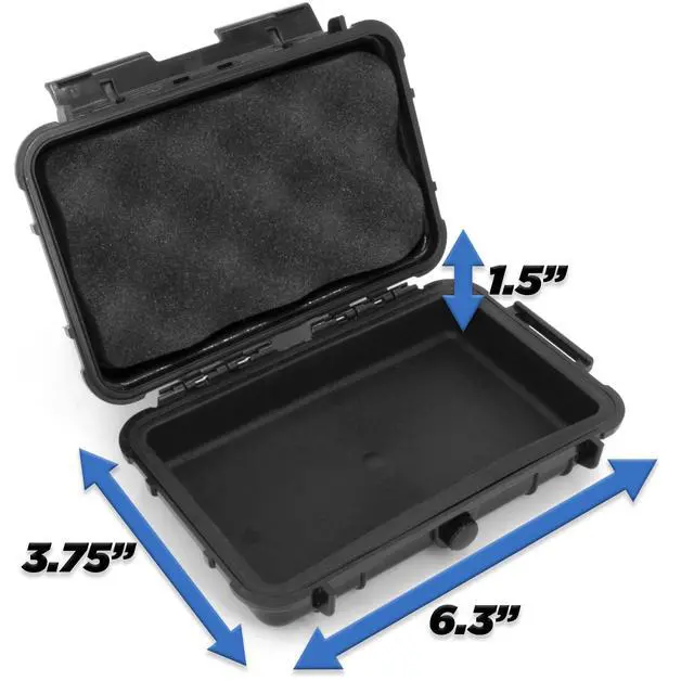 Alt view image 7 of 7 - Hard Shell 35mm Film Case - 7" Waterproof & Lightproof Holder for up to 12 x 35mm or 8 x 120 Film Rolls, Travel Container