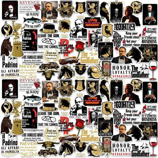 Main image of The Godfather Movie 200 Vinyl Stickers Waterproof Die-Cut Decals Laptop Car