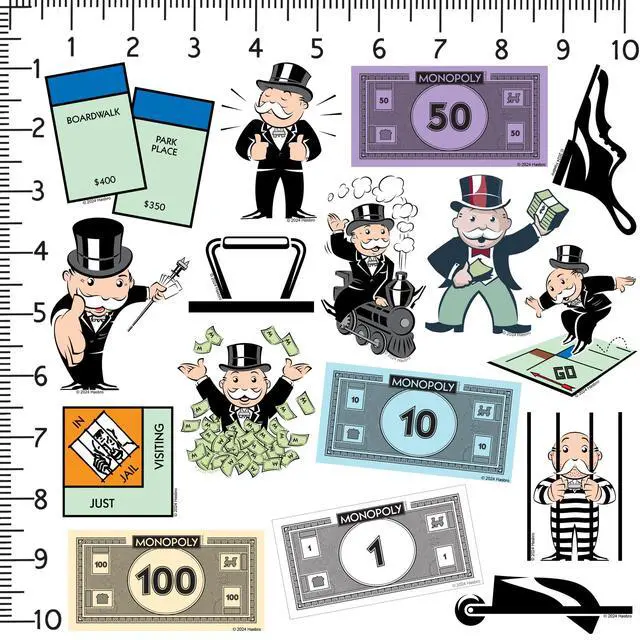 Alt view image 2 of 6 - Monopoly 150 Vinyl Stickers Waterproof Die-Cut Decals Laptop Water Bottle