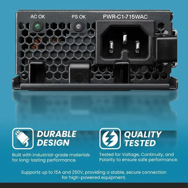Alt view image 3 of 7 - IronBox Electric - IEC C20 to C15 Power Cord - Rated for 15A/250V - 14/3 AWG Jacket - Premium Power Cable for Data Centers - Ideal for Connecting Computers & Servers to Rack Mount PDUs (1 feet)