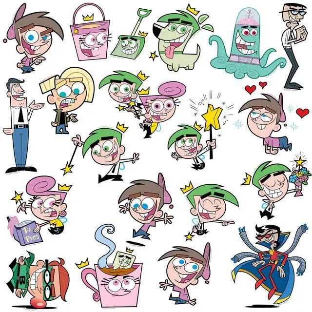 Alt view image 3 of 6 - Fairly OddParents 100 Vinyl Stickers Waterproof Die-Cut Decals Laptop Car | Waterproof, Officially Licensed