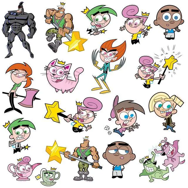 Alt view image 4 of 6 - Fairly OddParents 100 Vinyl Stickers Waterproof Die-Cut Decals Laptop Car | Waterproof, Officially Licensed