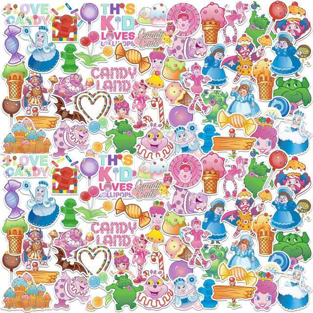 Main image of Candy Land 100 Vinyl Stickers Waterproof Die-Cut Decals Laptop Water Bottle