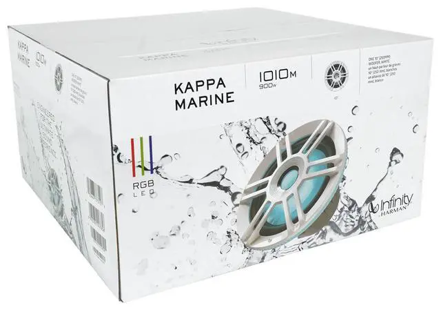 Alt view image 7 of 7 - Infinity Kappa 1010M 10" 900 Watt Marine Subwoofer w/RGB Lighting 2 or 4 Ohm