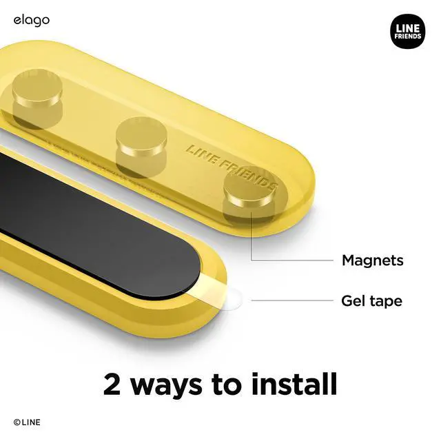 Alt view image 3 of 7 - LINE Friends Magnetic Cable Management Buttons | Reusable Sticker Attaches to Surface, Organize 3 Cables, Powerful magnets, Desk Organization, Desk Set Up, Decor (SALLY)