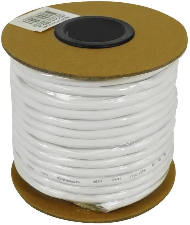 Main image of RCC14-100-4 CL2 14 AWG 100' 4 Conductor CCA Speaker Wire | 70V/100V/8 Ohm Compatible, 30% Copper/70% Aluminum, Color-Coded PVC Jacket, Home and Commercial Use