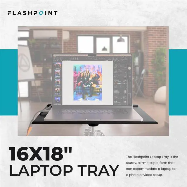 Alt view image 2 of 7 - Laptop Tray Platform for Tripod and Light Stand (16 x 18")