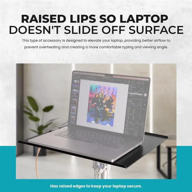 Alt view image 3 of 7 - Laptop Tray Platform for Tripod and Light Stand (16 x 18")