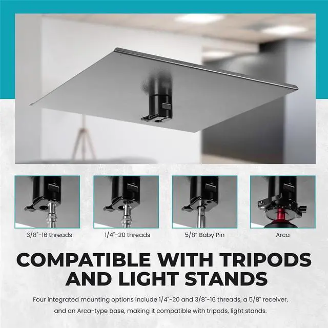 Alt view image 4 of 7 - Laptop Tray Platform for Tripod and Light Stand (16 x 18")